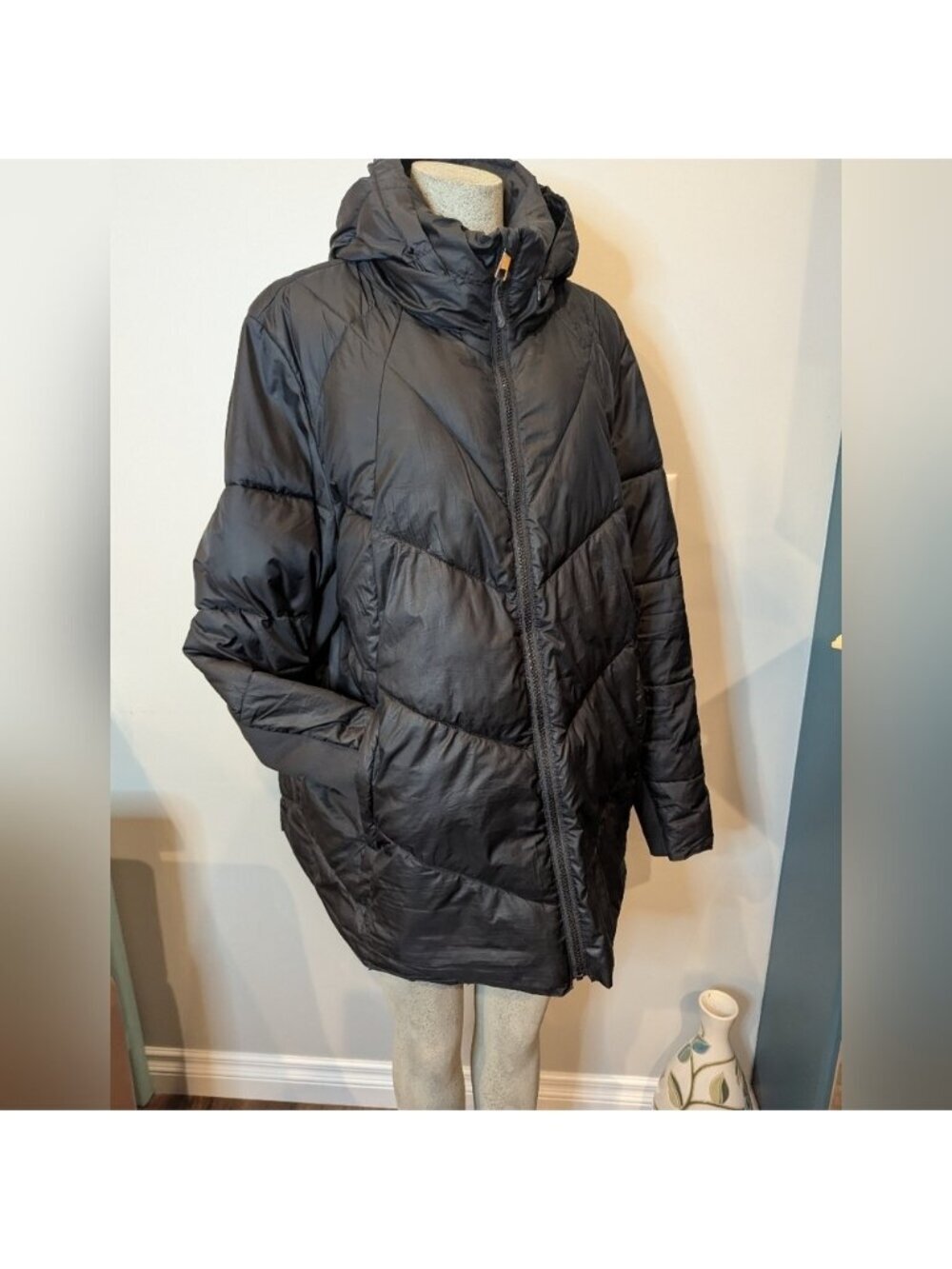 Active Zone Lightweight Packable Women's Black Puffer Jacket 3 season Sz 2x